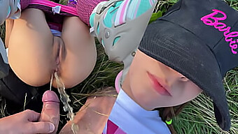 Barbie'S Tight Ass Gets Filled With Warm Cum In Public