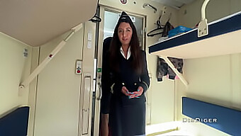 Pov View Of Teen'S Public Train Sex With Conductor