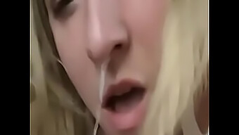 Cumshot Fetish Slave Marie Madison Inserts Banana In Her Nose