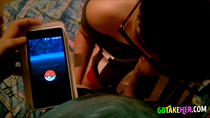 Teen With Glasses Gives A Special Pokemon-Themed Blowjob