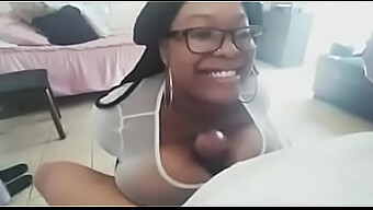 Ebony Wife'S Big Breasts Cause Quick Orgasm