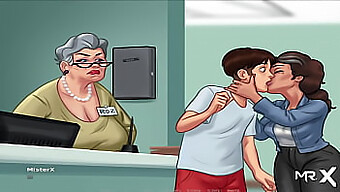 Una Donna Anziana Si Sottopone A Un Lavoro Dentale E Gode Del Piacere Orale In Un Popolare Gioco Di Visual Novel