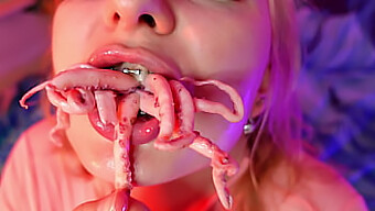 Arya Grander'S Sensual Journey With Octopus In Food Fetish Video