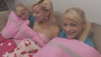 Young And Amateur Blondes Try Out Lesbian Love In High Definition Video.