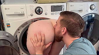 Redhead Milf Gets Rough Doggystyle From Stepson In Laundry Room