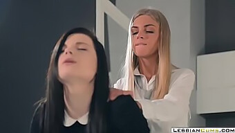 Sensual Strapon Sex With Glamorous Lesbian